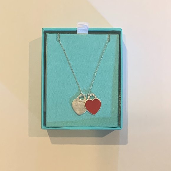 Tiffany & Co. Jewelry Tiffany And Co Red Double Heart Pendant